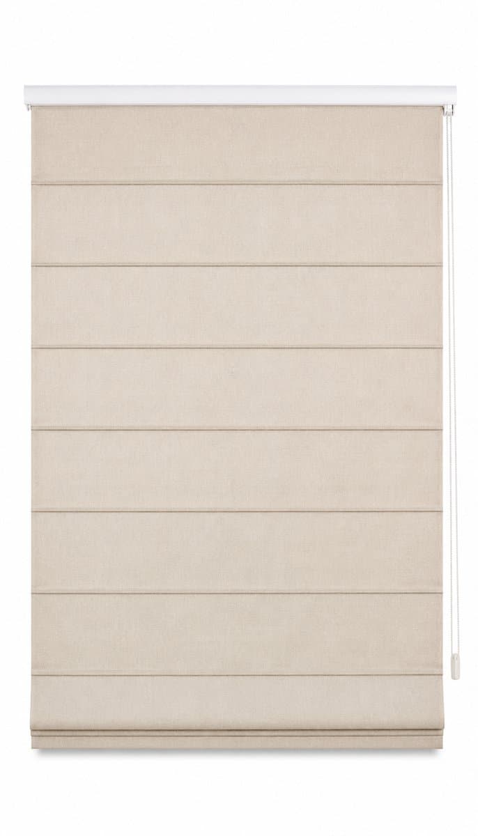 Sencys Dubbel Vouwgordijn 60x180 cm – Beige – Lichtdoorlatend & Verduisterend – Inclusief Aluminium Rail