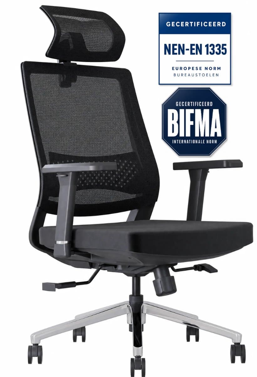Stane Classic Plus Ergonomische Bureaustoel Office Chair - Bureaustoelen voor Volwassenen Computer Stoel - NEN-EN1335 Gecertificeerd