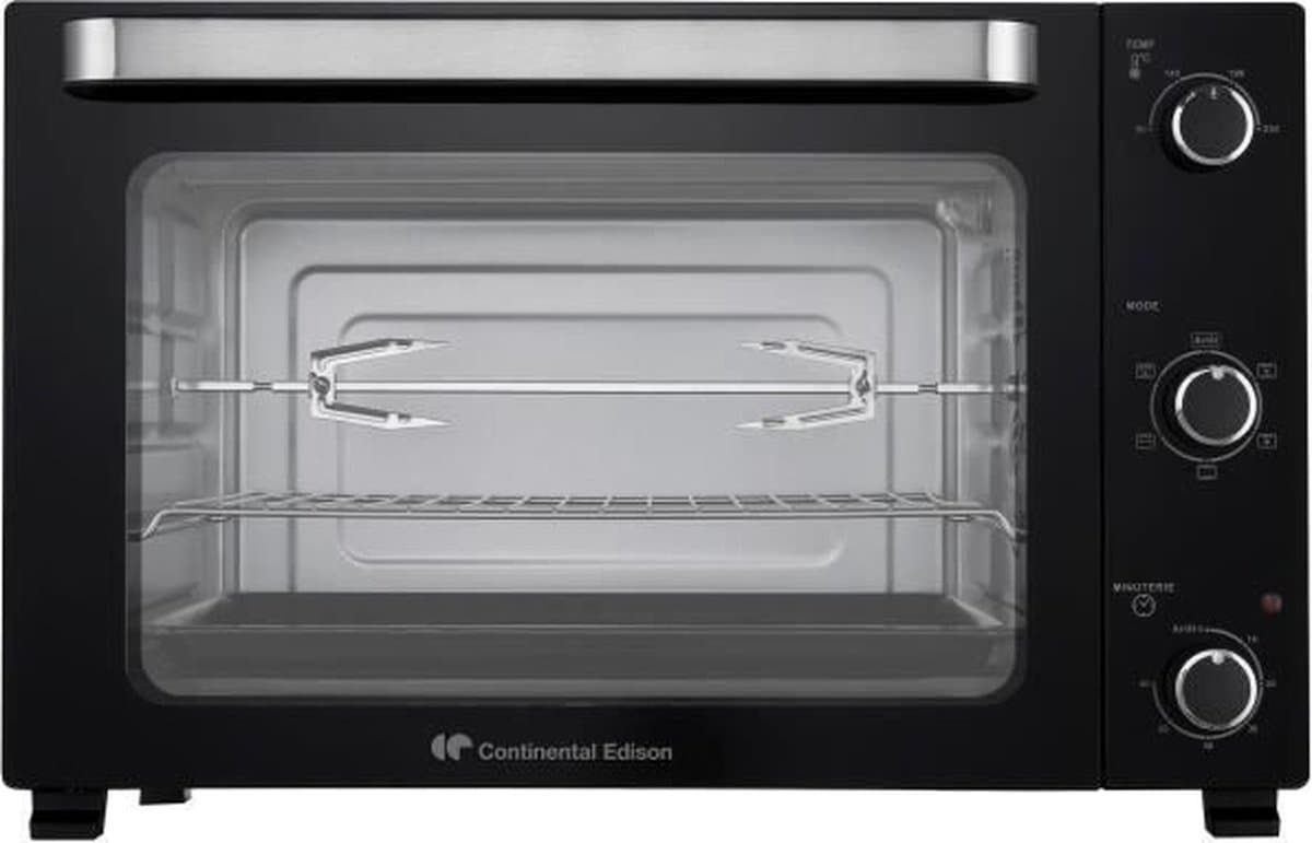 Elektrische mini-oven - Natuurlijke convectie CONTINENTAL EDISON - CEMF60B3 - Zwart - L60 x H39 x D 48 cm