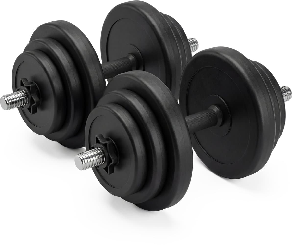 VirtuFit Verstelbare Dumbbell Set 28 kg - Vinyl - 2 x 14 kg Dumbbells - Gewichten Set - Halterset - Dumbells - Voor Krachttraining