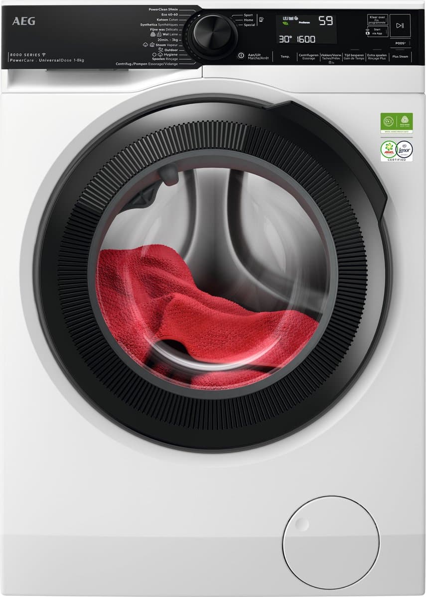 AEG LR8686UC4 8000 PowerCare UniversalDose - Wasmachine - 40% zuiniger dan Energielabel A - 8 kg