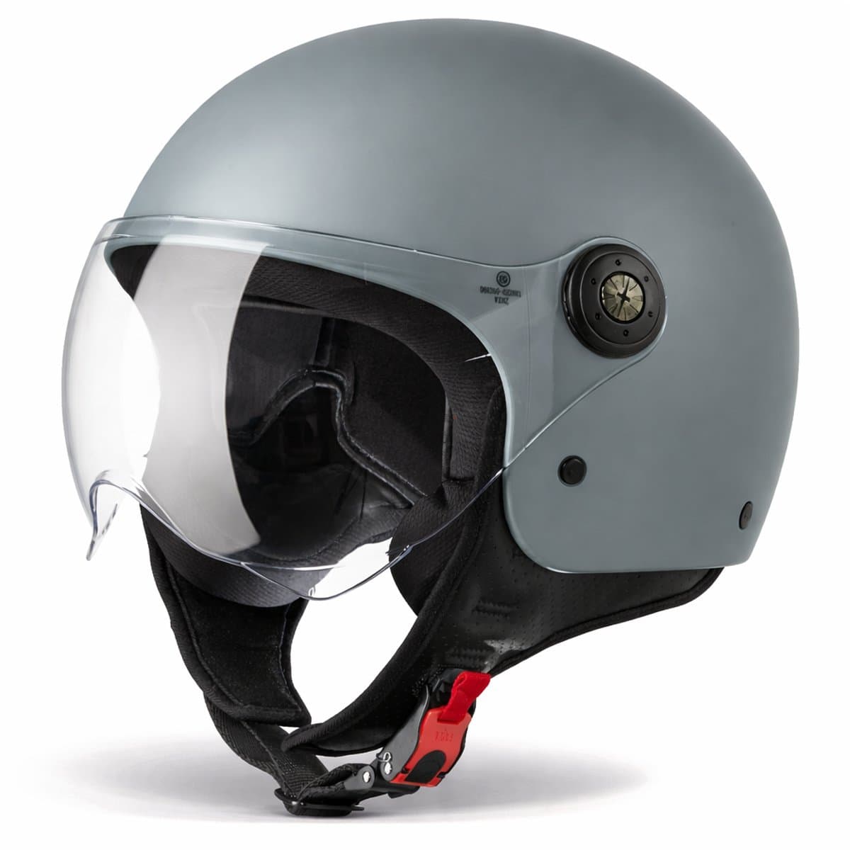 VINZ Duoro Scooterhelm - ECE 22.06 Gekeurde Jethelm voor Motor, Brommer & Snorfiets - Licht Gewicht - Grijs - L