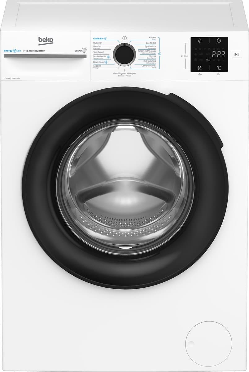 Beko bB300 BM3WFT31041W - Wasmachine - Voorlader - 10 kg - 1400 RPM - Wit
