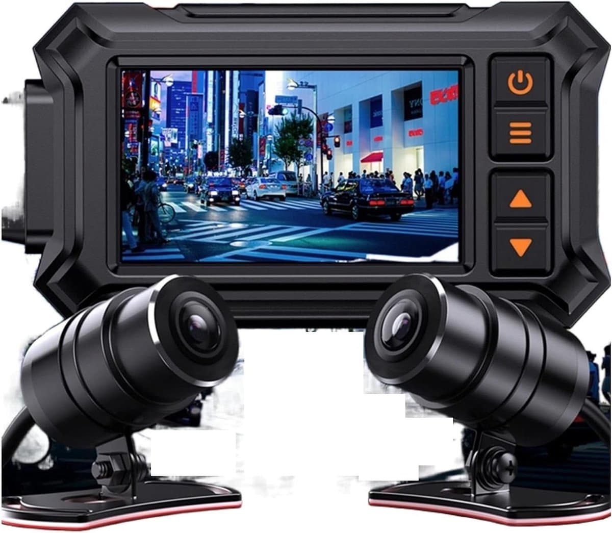 Motorfiets Dash Cam - Video Recorder - Veilig Rijden - HD Dubbele Lens - 32 GB - Zwart