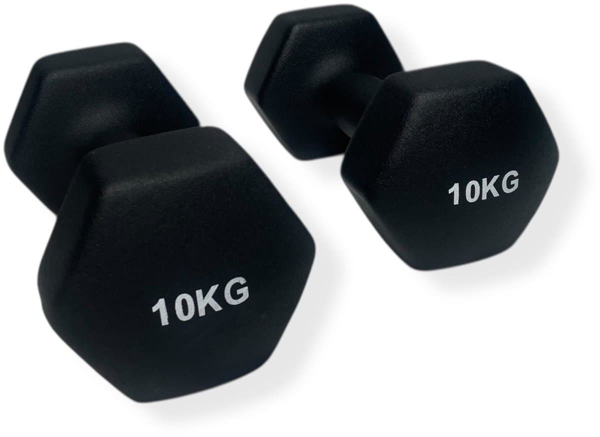 Padisport - Dumbells 10 Kg - Halter - Gewichten Set Halters - Gewichten 10 Kg - Zwarte - Gewichten