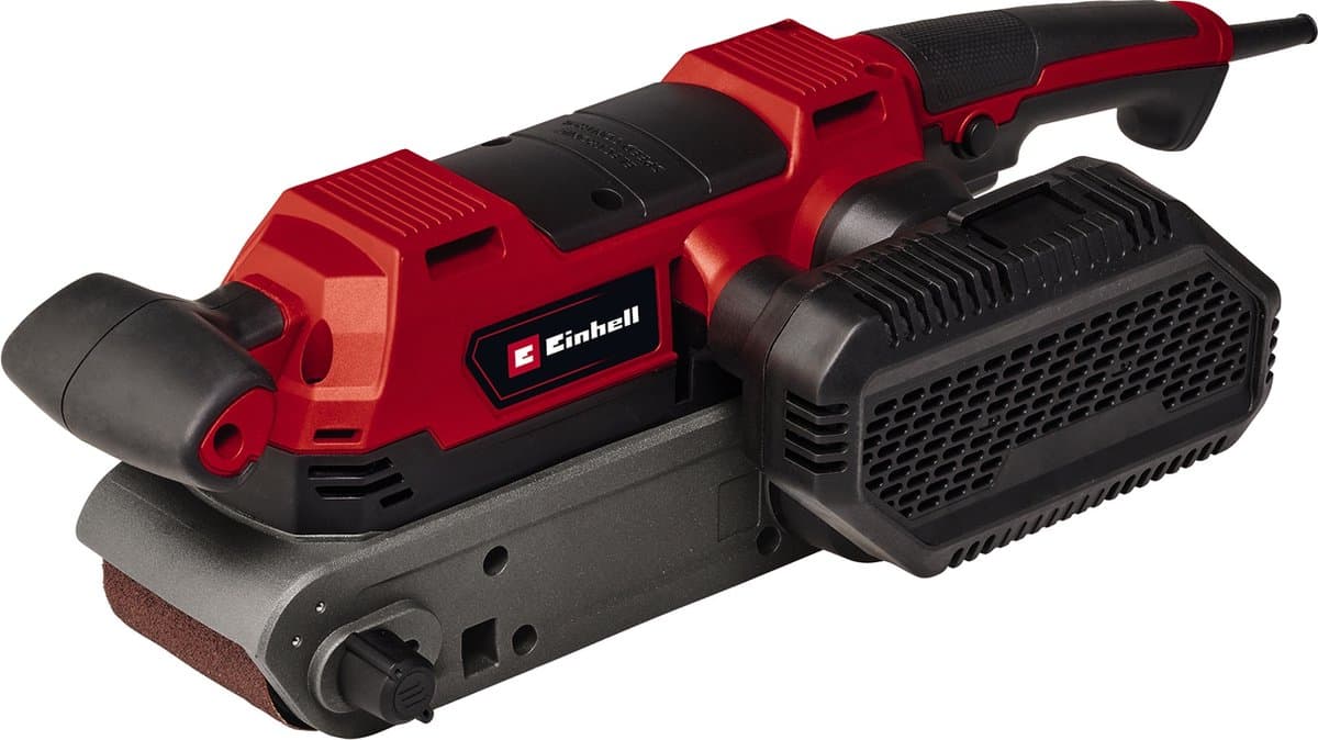 Einhell Elektrische Bandschuurmachine TE-BS 850 E - 850 W - 200-400 t/min -Schuuroppervlak: 140x75 mm - Bandgrootte: 533x75 mm - Incl. Stofopvangbak en 3x Schuurband (K80)