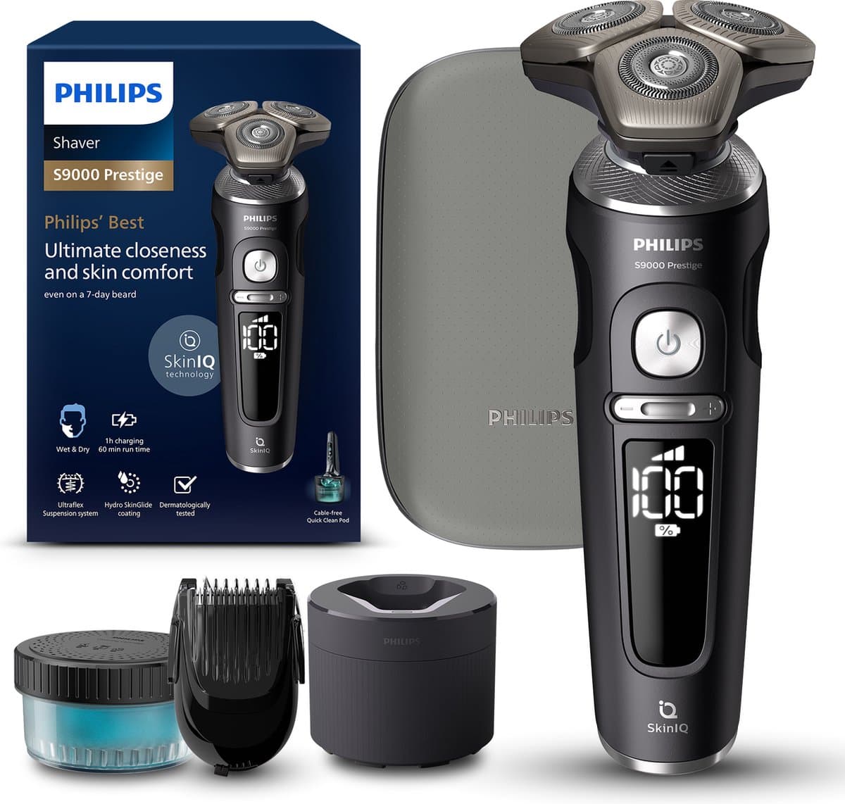 Philips Shaver S9000 Prestige Series SP9840/31 - Elektrisch scheerapparaat – met trimmer – mannen