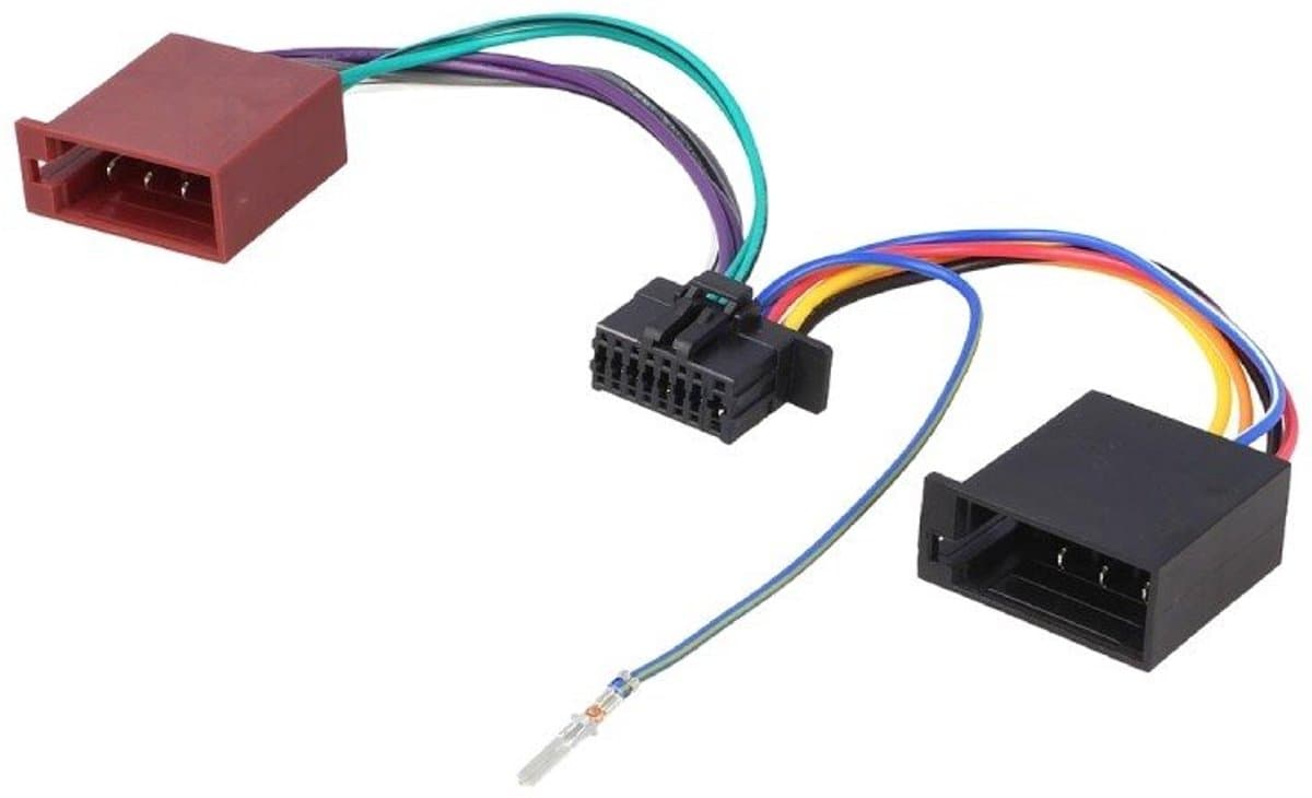 ISO kabel voor JVC en Kenwood autoradio - 16-pins - 0,15 meter