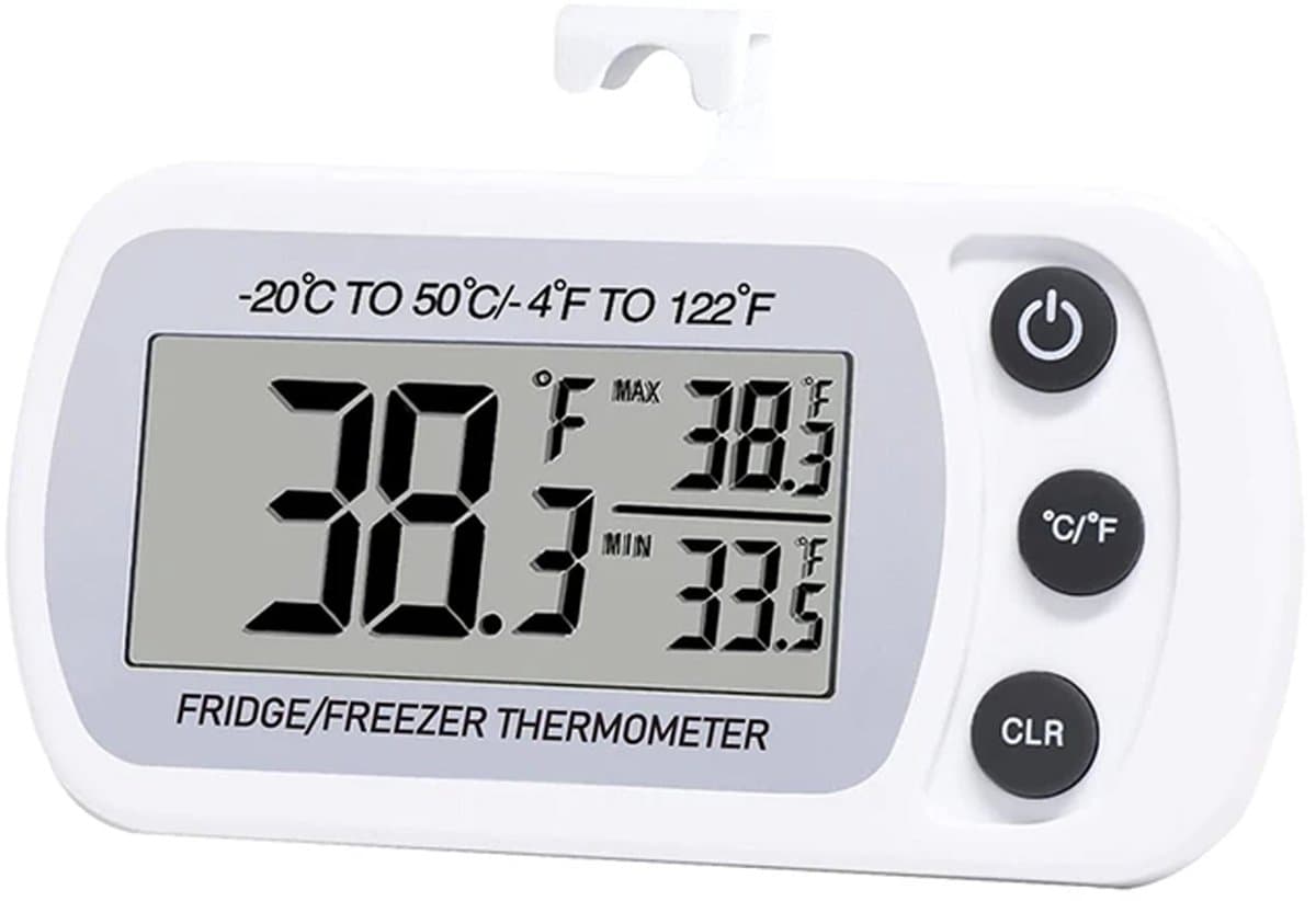 Digitale Thermometer voor Koelkast/Vriezer - -20t/m50°C - Wit