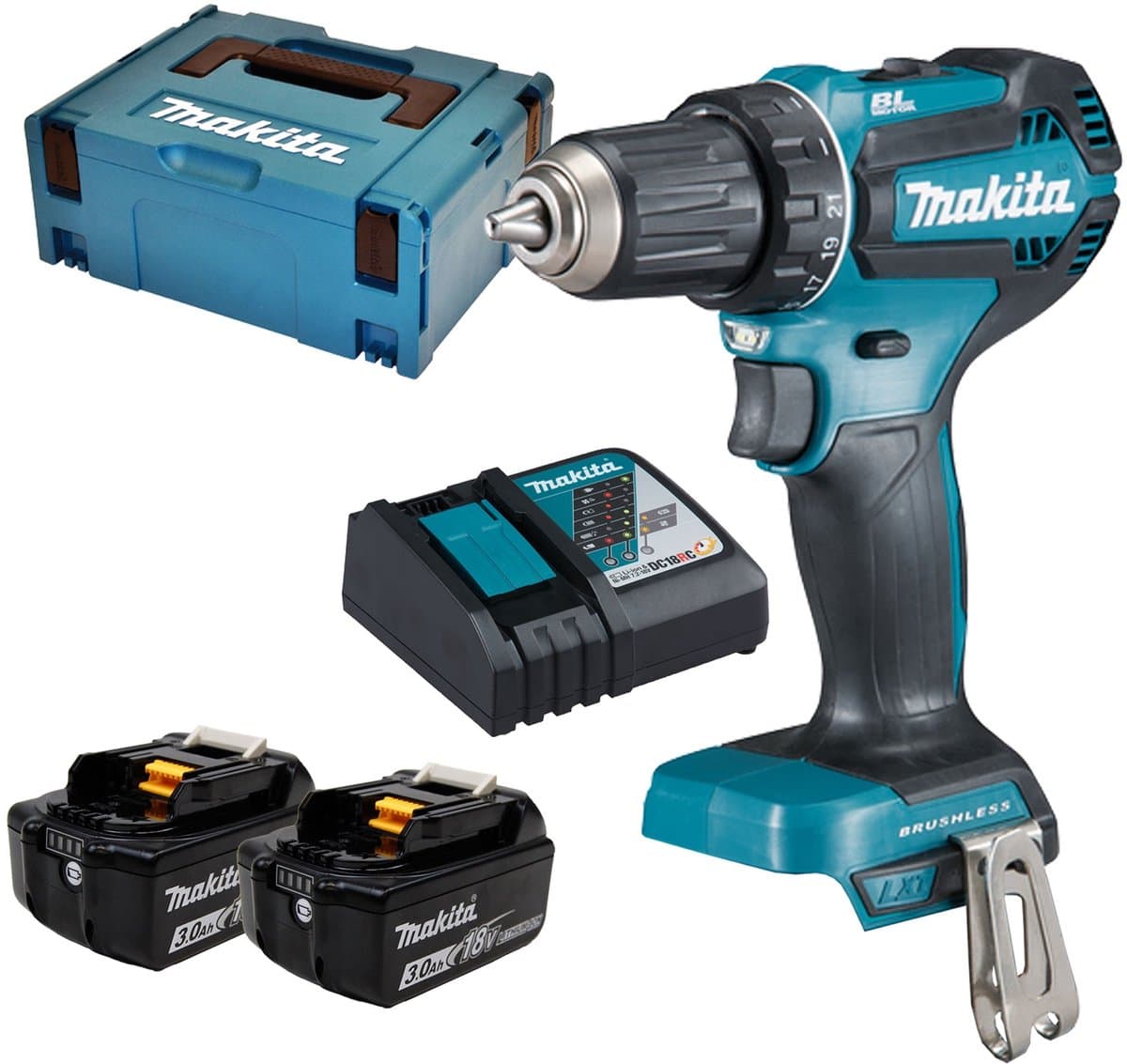 Makita DDF485RFJ 18V - Accuboor-/schroefmachine - 3,0 Ah accu (2 st)