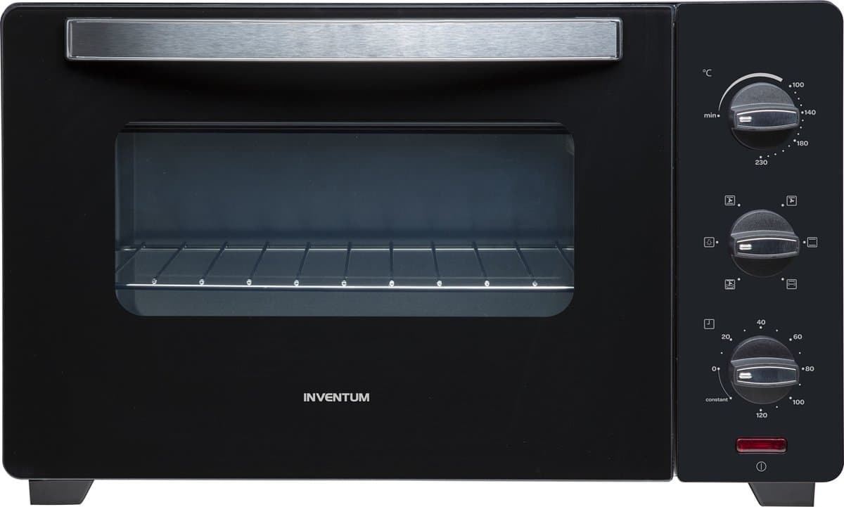 Inventum OV307B - Vrijstaande heteluchtoven - Draaispit - 30 liter - 1600 watt - 6 programma's - Zwart