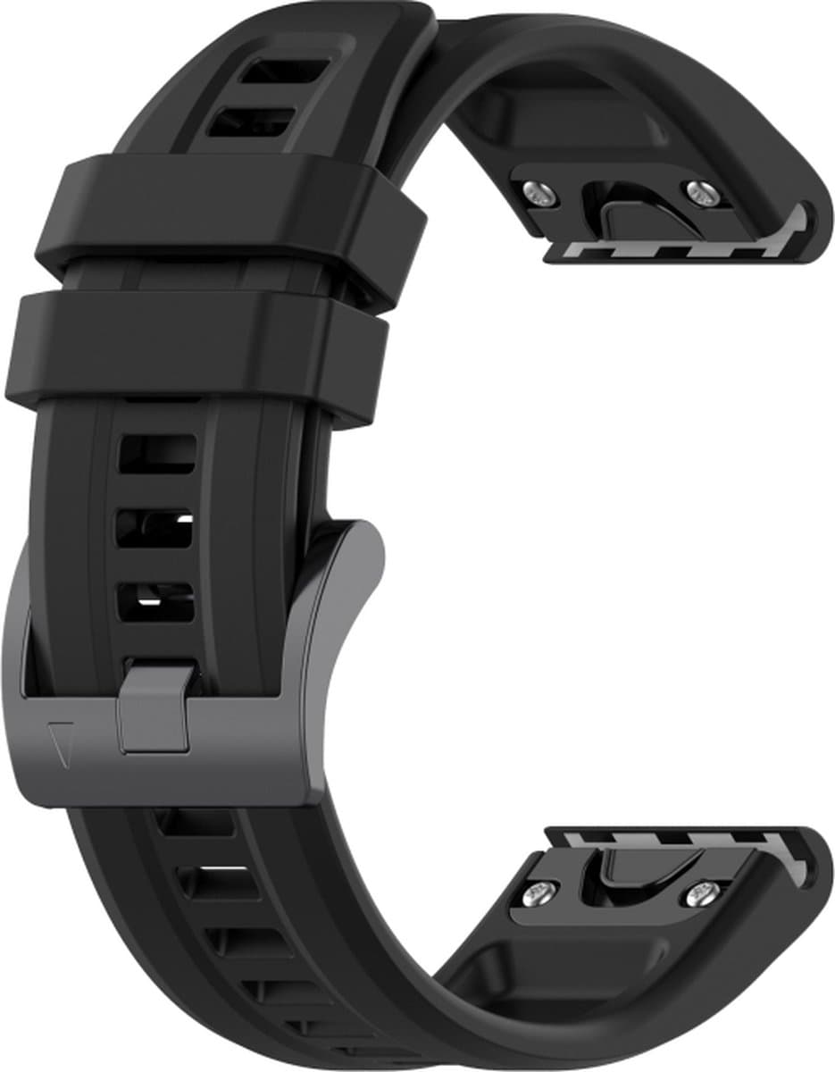 Siliconen bandje - geschikt voor Garmin Fenix 3 / 5X / 5X Plus / 6X / 6X Pro / 7X / 7X Pro / 8 (51 mm) / Quatix 3 / 6X / Tactix (7) / Enduro (2) / Descent Mk1 / Mk2(i) / Mk3i 51 mm / D2 / Delta PX / Mach 1 Pro / Epix Pro Gen 2 51 mm - zwart