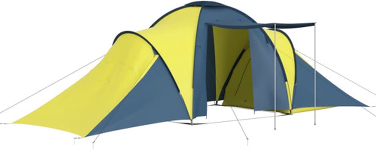 vidaXL - Tent - 6-persoons - blauw - en - geel