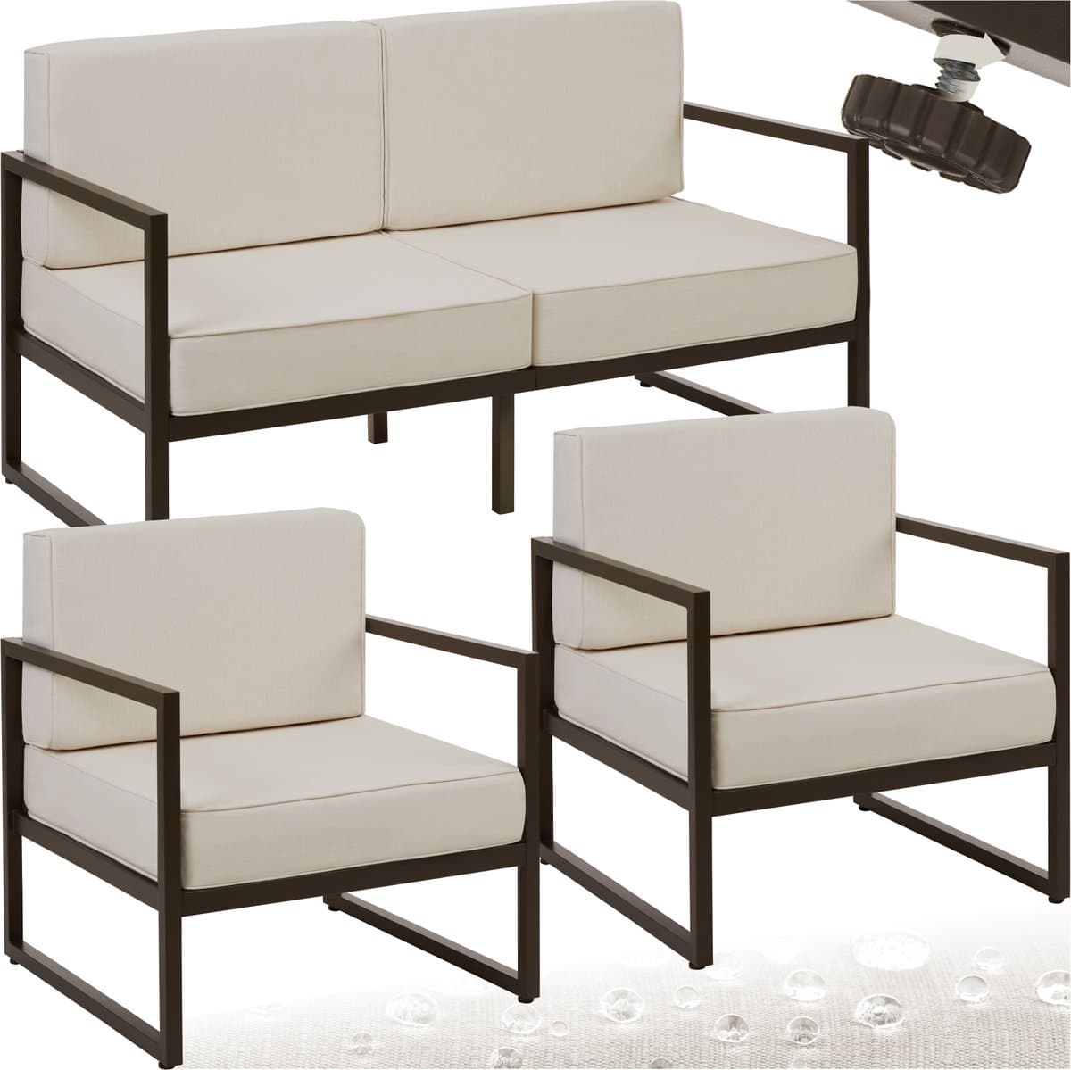 tectake Comosa Loungeset 4 Personen