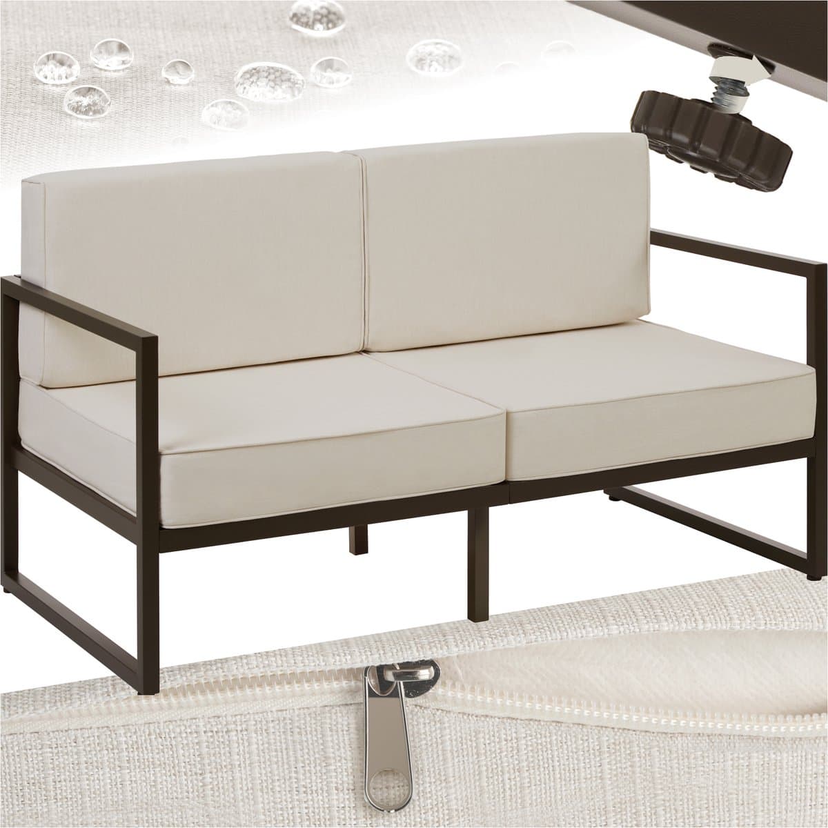 tectake Comosa Loungebank 2-zits