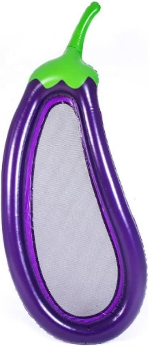 Opblaasbare Aubergine - Luchtbed voor in het Zwembad - Inflatable Eggplant Bed - 270cm x 110cm - Waterluchtbed - Waterhangmat - Zwembadhangmat - Love Island - Mesh - Beach - Floaty - Swimmingpool - Pool Party - Summer - Vakantie