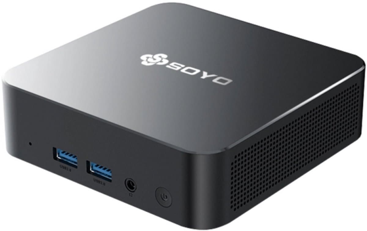 Soyo M4 Mini PC – Intel Alder Lake N150 – 12GB DDR4 – 512GB PCIe M.2 SSD – Windows 11 Pro – WiFi 6 & Bluetooth 5.2 – Ultra Compacte Desktop Computer Stil & Compact – Home Office / Media
