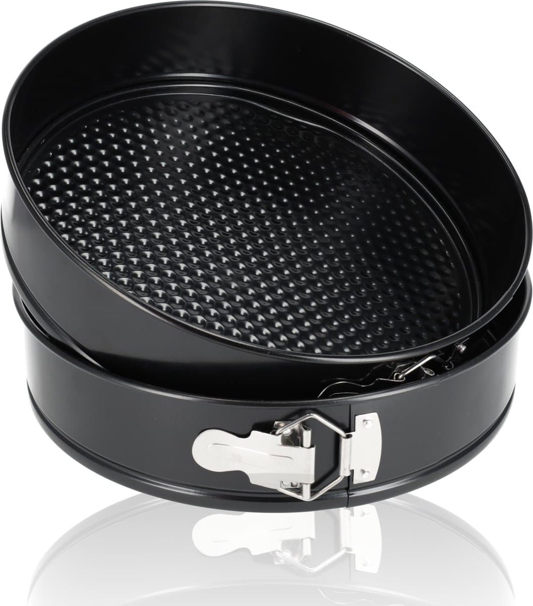 Springvorm Set van 2 - 28 cm Non-stick Lekvrije Cheesecake Bakvorm - Voor Taarten, Quiches, Mini Cheesecakes en Pizza - Antiaanbaklaag