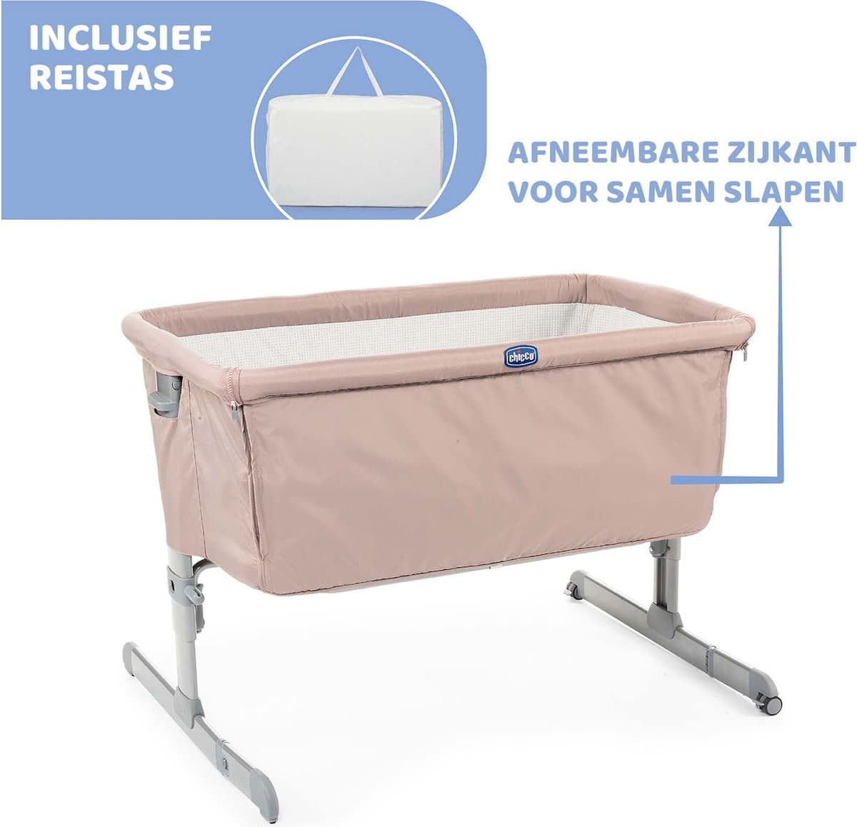 Chicco Next2Me Co-Sleeper Dream - Babybed - Wieg - Aanschuifbed - Inclusief Wiegmatras - Sand