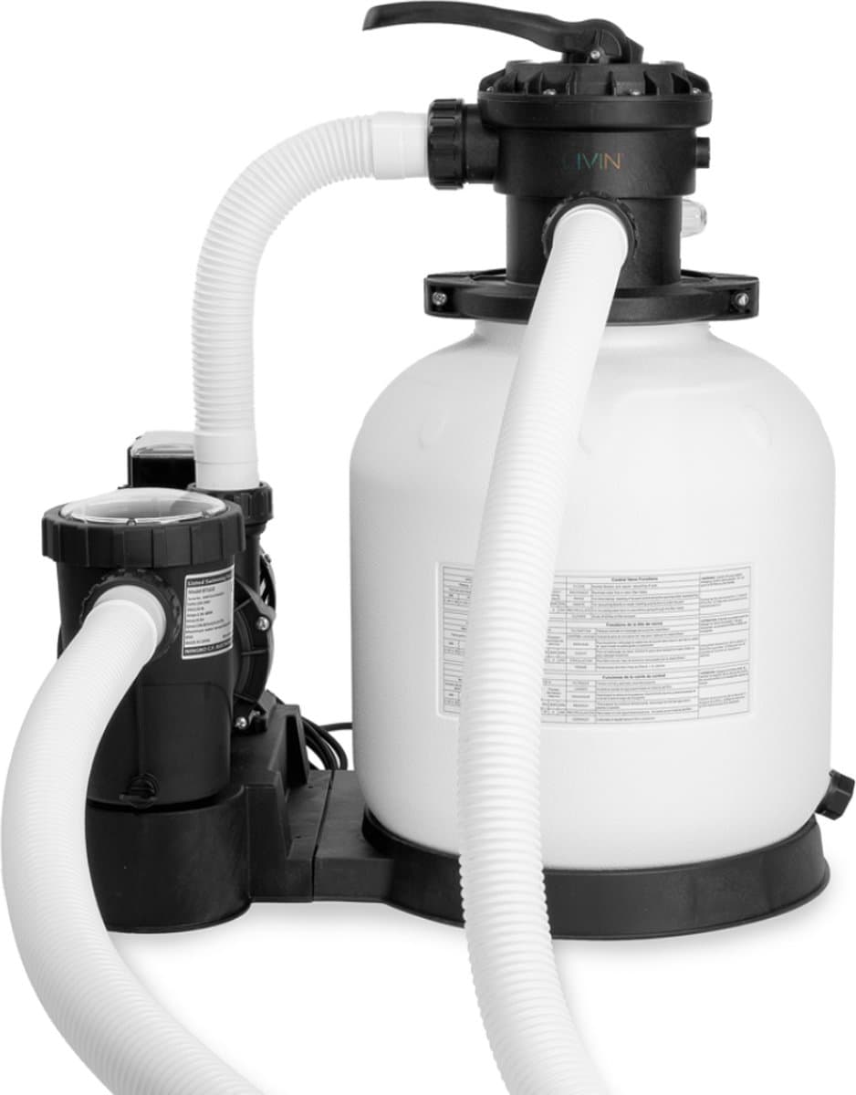 LIVIN' Zandfilterpomp 14 Inch - Zwembadfilterpomp - Zandfilterpomp - Zandfilterpomp voor Zwembad - Filterpomp Zwembad - Geschikt voor Bestway en Intex - Tank 14 Inch - Met Controller - 12.000M3 per uur - Geschikt voor zwembaden van 60-80m3