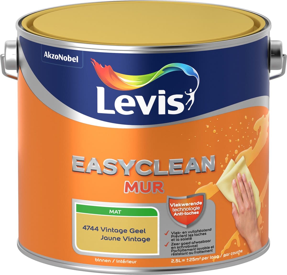 Levis - Easyclean Mur Mat - Vintage Geel - 2,5 L