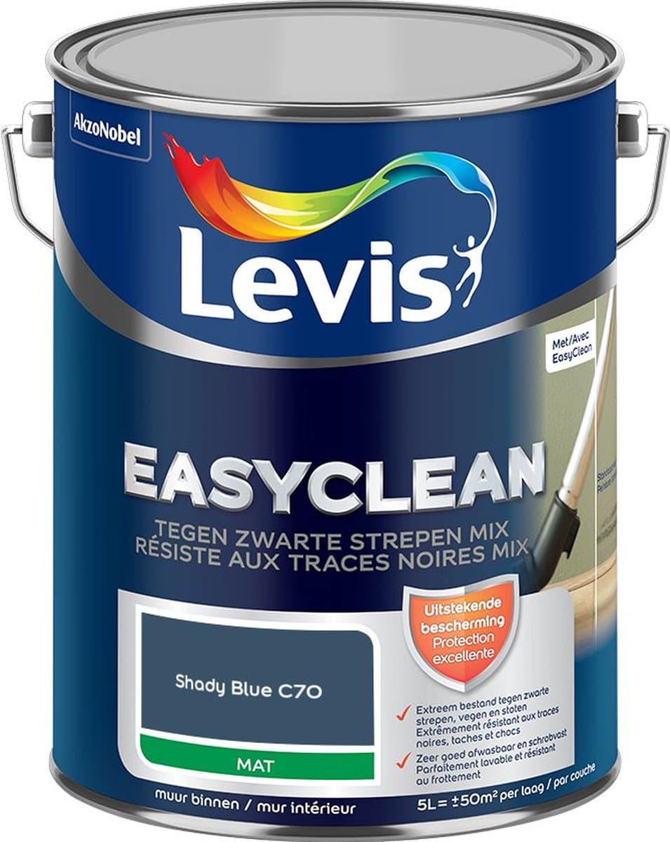 Levis - Easyclean Tegen Zwarte Strepen Mix - Shady Blue C70 - Mengverf - 5 L