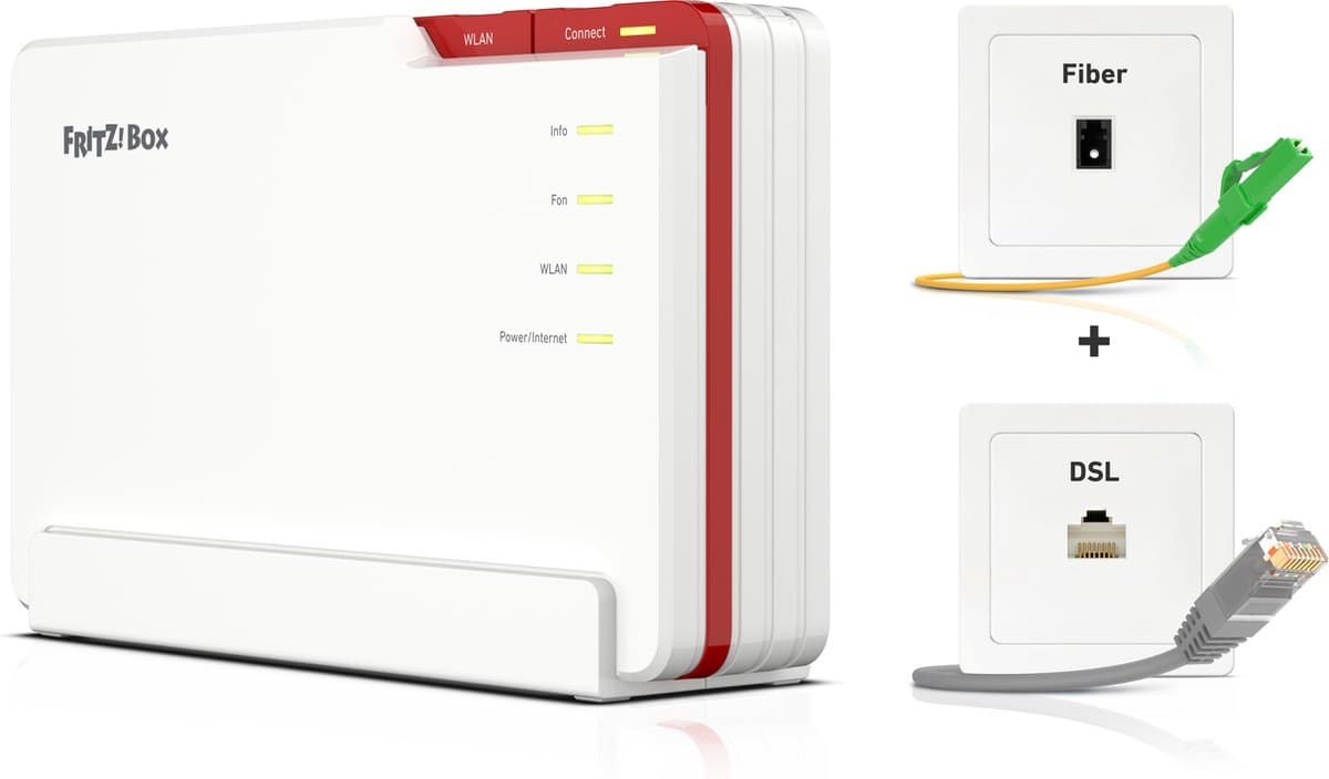 FRITZ!Box 5690 Pro - Draadloze Router - WiFi Versterker - WiFi 7 - Tri-Band - 2.5 Gbps