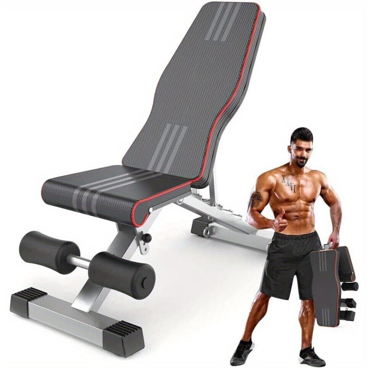 Dumbbell gewicht bench training afnemen fitness volledige lichaamssterkte workout gym