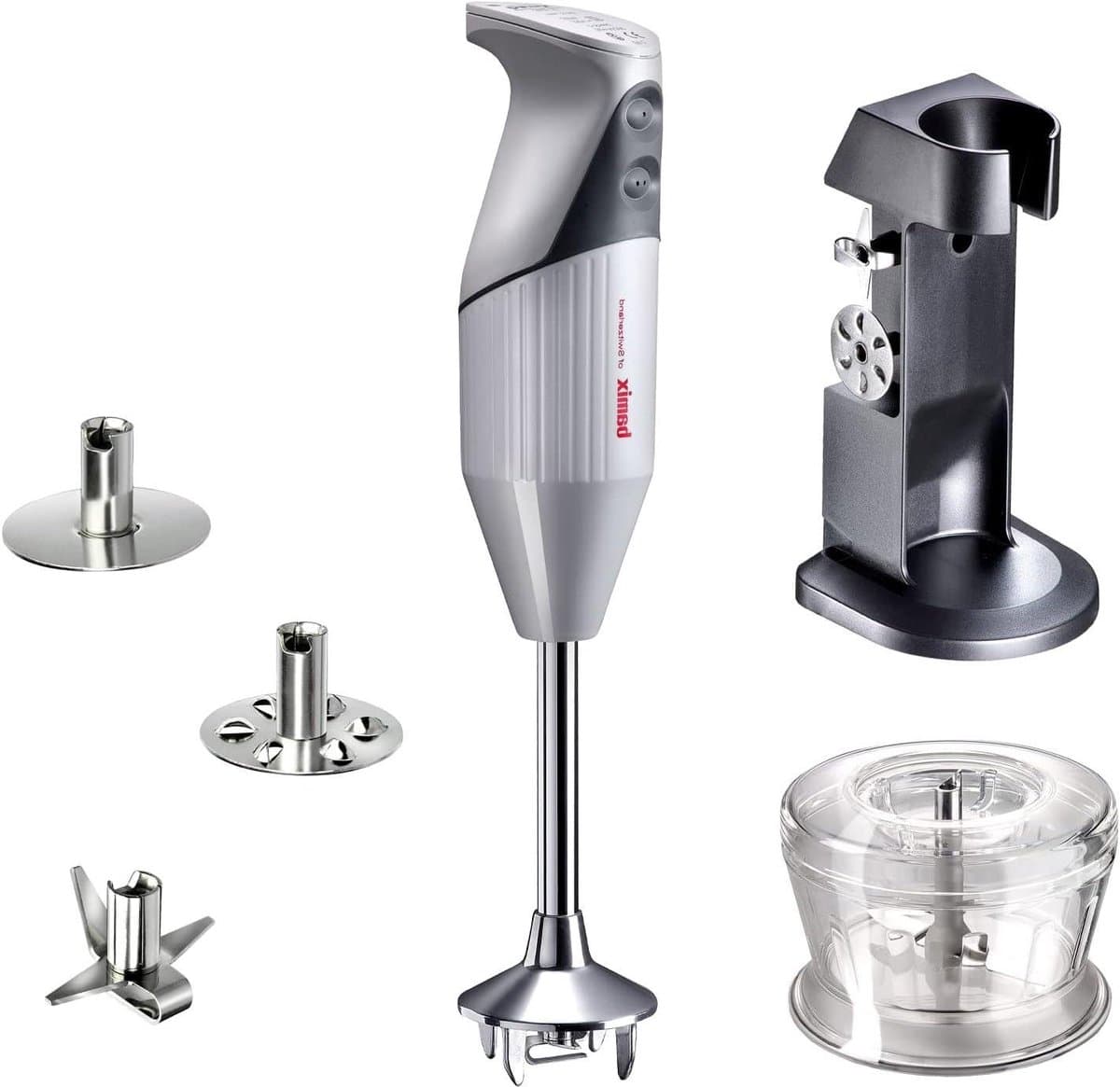 Bamix® M200 DELUXE blender set C lichaam 200W wit-lichtgrijs