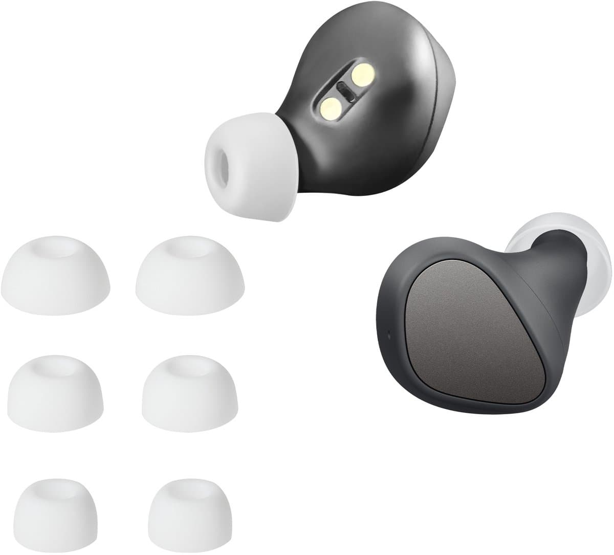 kwmobile 6x cover voor in-ear oortjes geschikt voor Jabra Elite 3 - Vervangende oordopjes van siliconen in wit - 3 maten