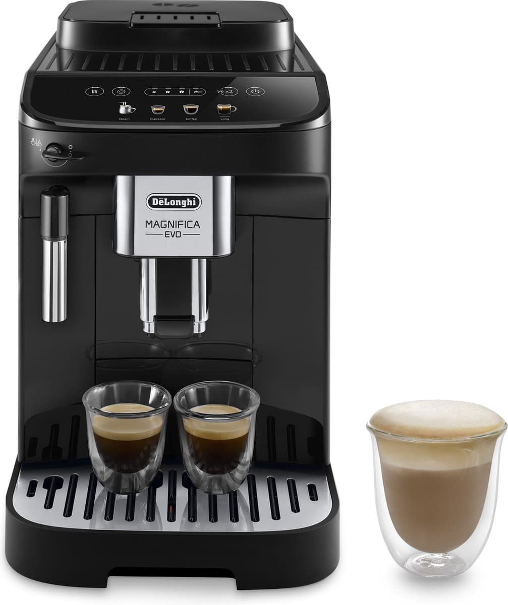 De’Longhi Magnifica Evo - volautomatische espressomachine - 4 one-touch recepten en handmatig stoompijpje - Zwart - ECAM290.21.B