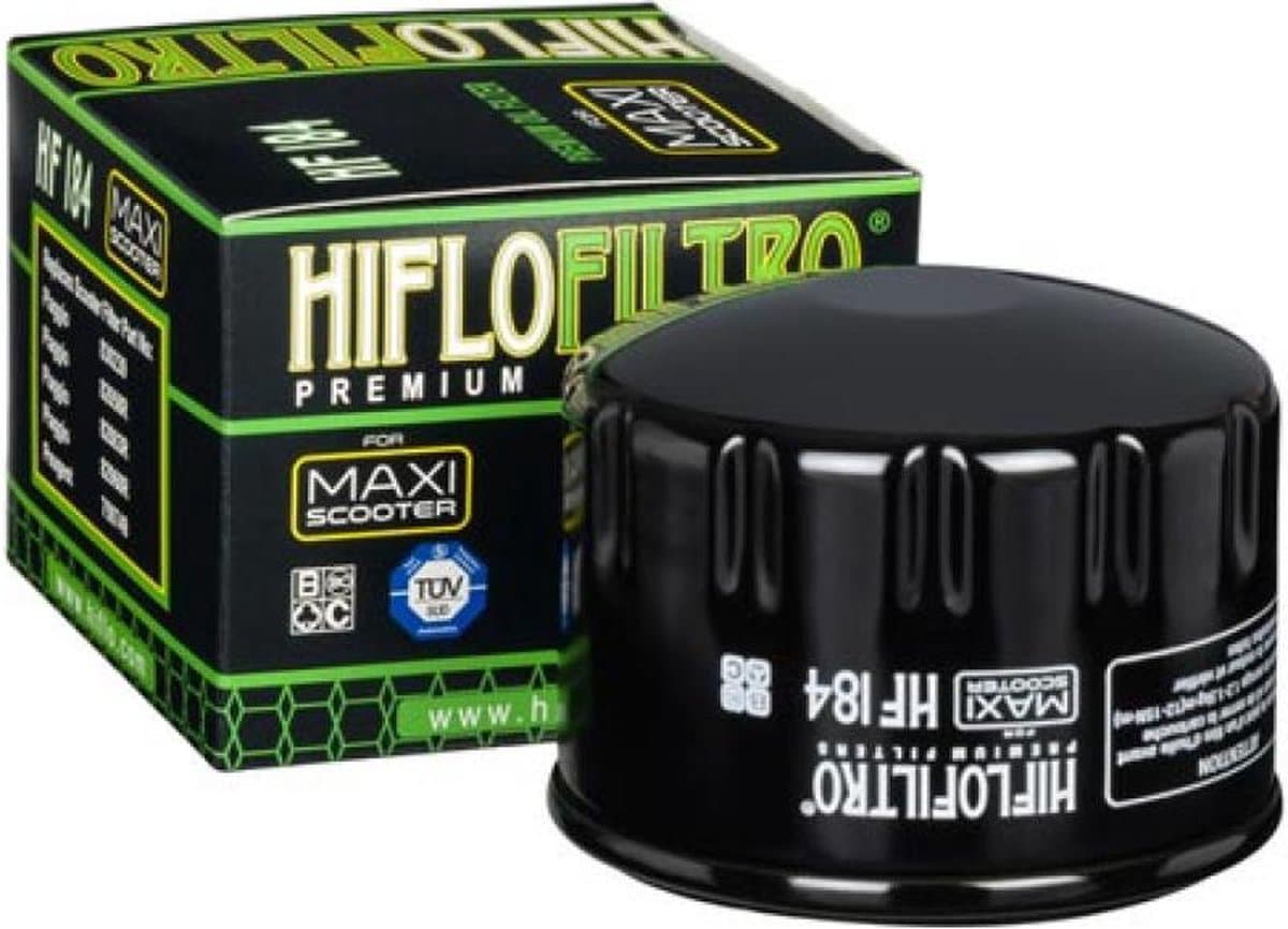 Hiflofiltro-oliefilter voor Piaggio 400 MP3-scooter, bouwjaar 2007 t/m 2013, HF184 / 759749/830239/82658R, nieuw