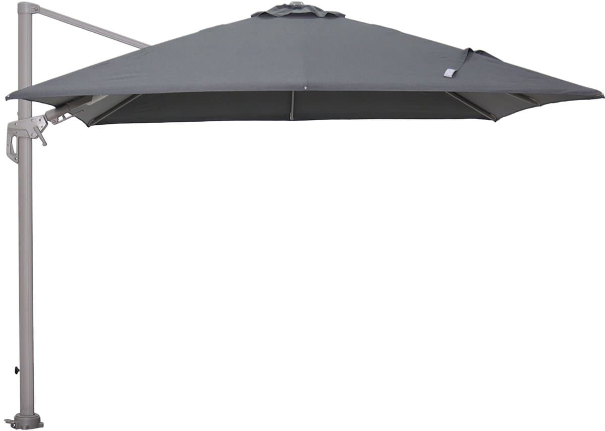 Garden Impressions Hawaii Deluxe zweefparasol 300x300 cm – antraciet doek – frame taupe