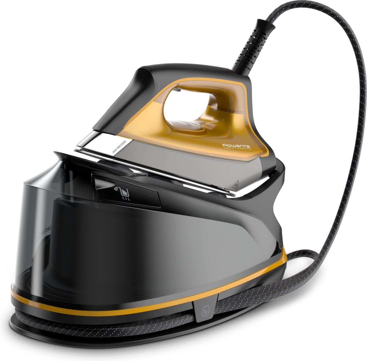 Rowenta DG7644 2200 W 1,1 l Microsteam 400 HD Laser-zoolplaat Zwart, Goud