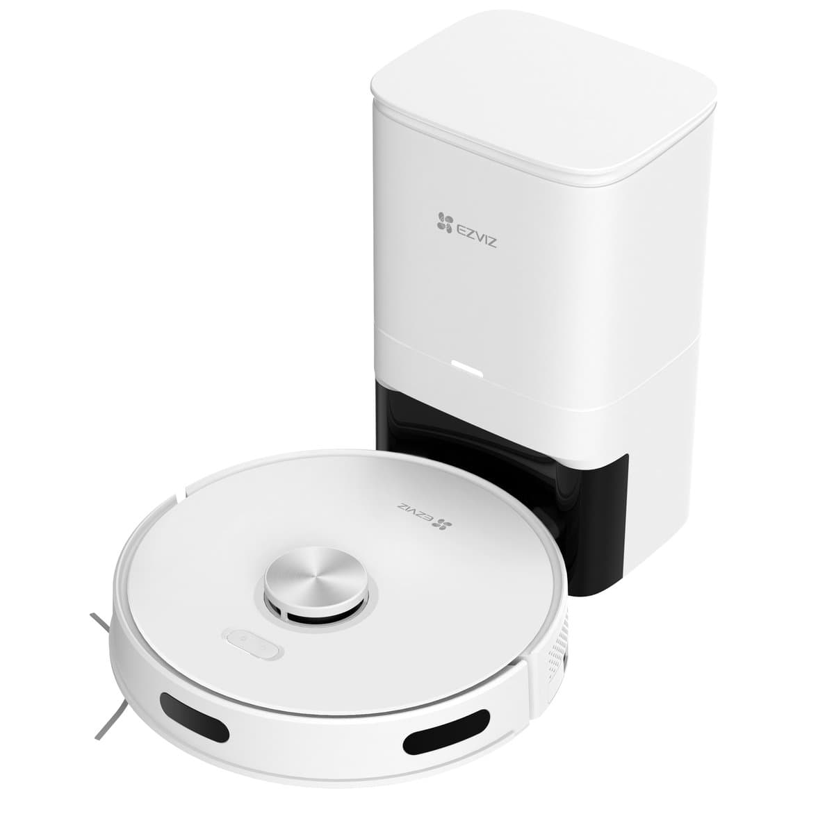 EZVIZ RE5 Plus Robotstofzuiger met Dweilfunctie – Automatisch Leegstation – 4000 Pa – LiDAR, App Bediening & Tapijtdetectie – Wit