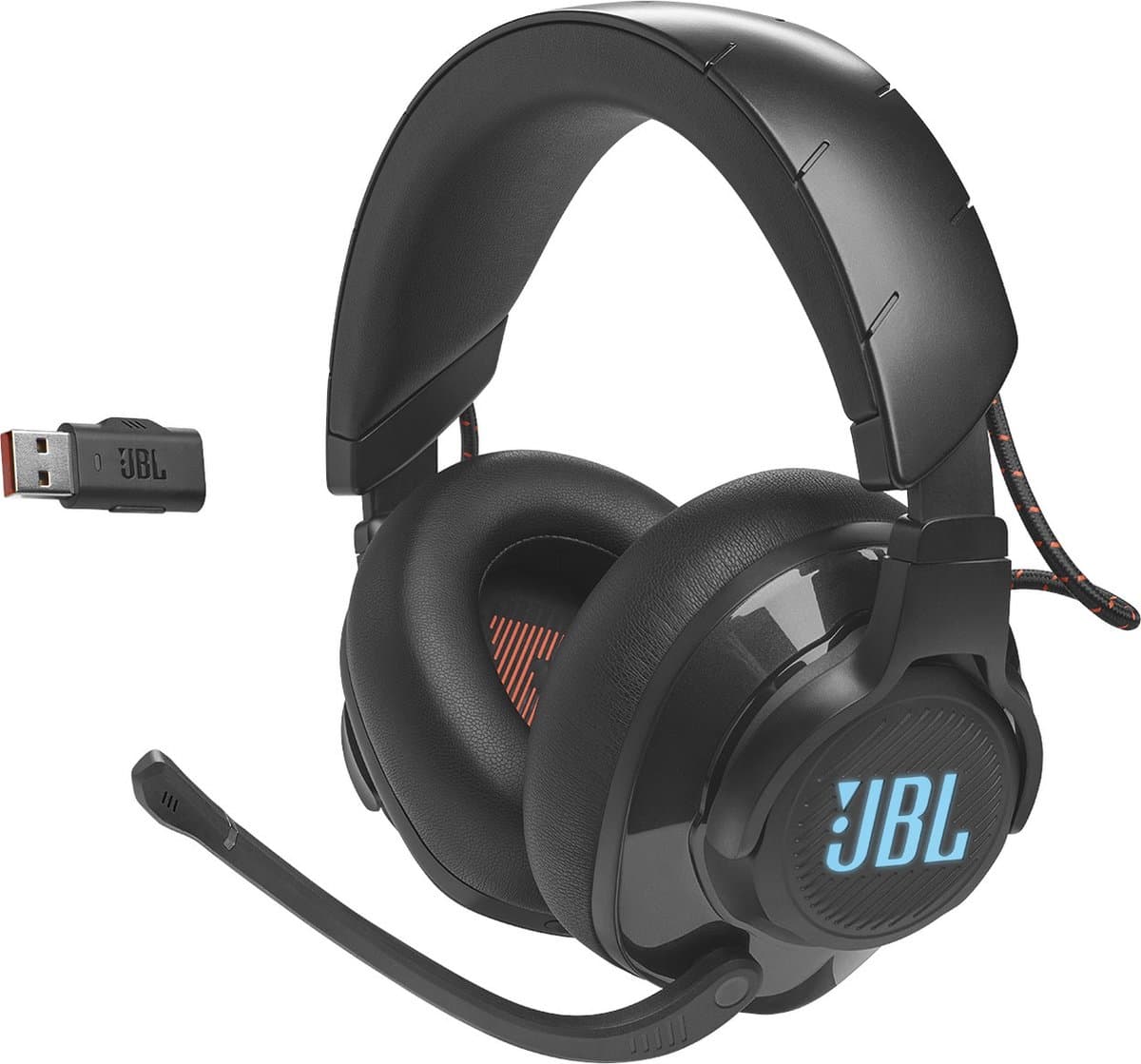 JBL Quantum 610 - Draadloze Gaming Headset - 2.4GHz USB Dongle - JBL Quantum Surround - Lage Latency - 40 uur batterij - Over-ear met Microfoon - PC & PlayStation - Zwart