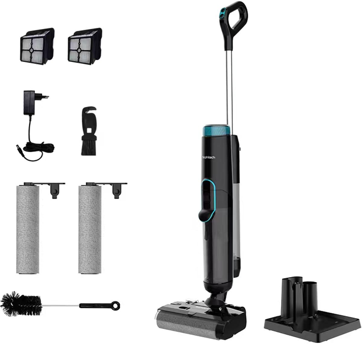 Sophitech DualClean Pro - Dweilstofzuiger 2-in-1 - Stofzuiger met Dweilfunctie - Nat & Droog - Zelfreinigend - Draadloos - Tot 40 min Accu