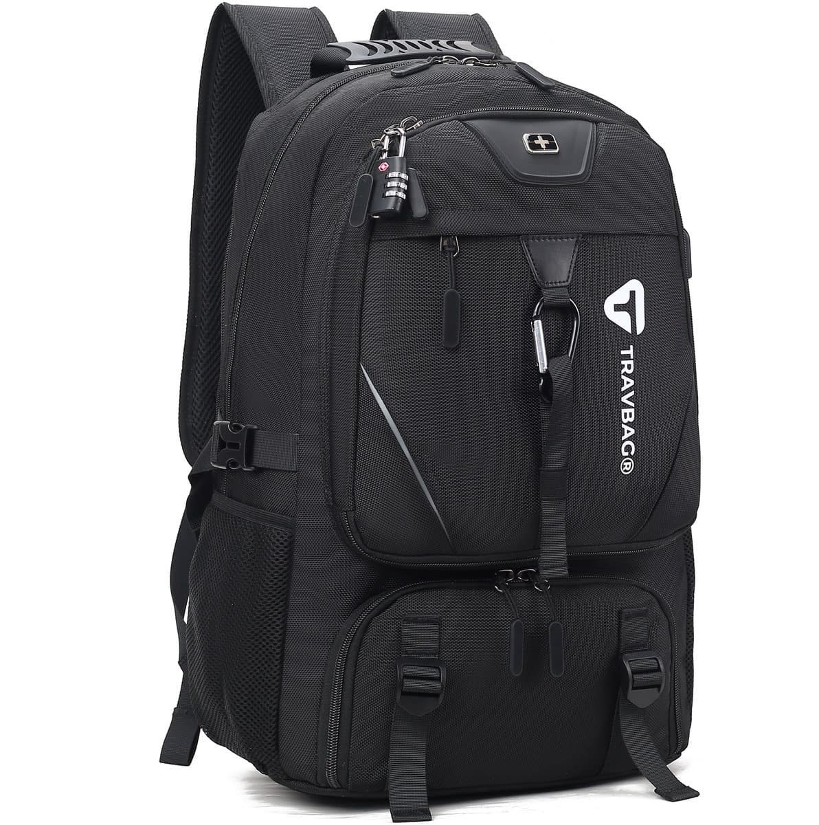 TRAVBAG® EXPLORER - XL Rugzak 65L met Laptopvak - Backpack Reistas - Wandelrugzak - Waterdicht & Verstelbaar - USB Oplaadpoort - Anti-diefstal - Incl. Reisslot - Voor Reizen, Werk & School