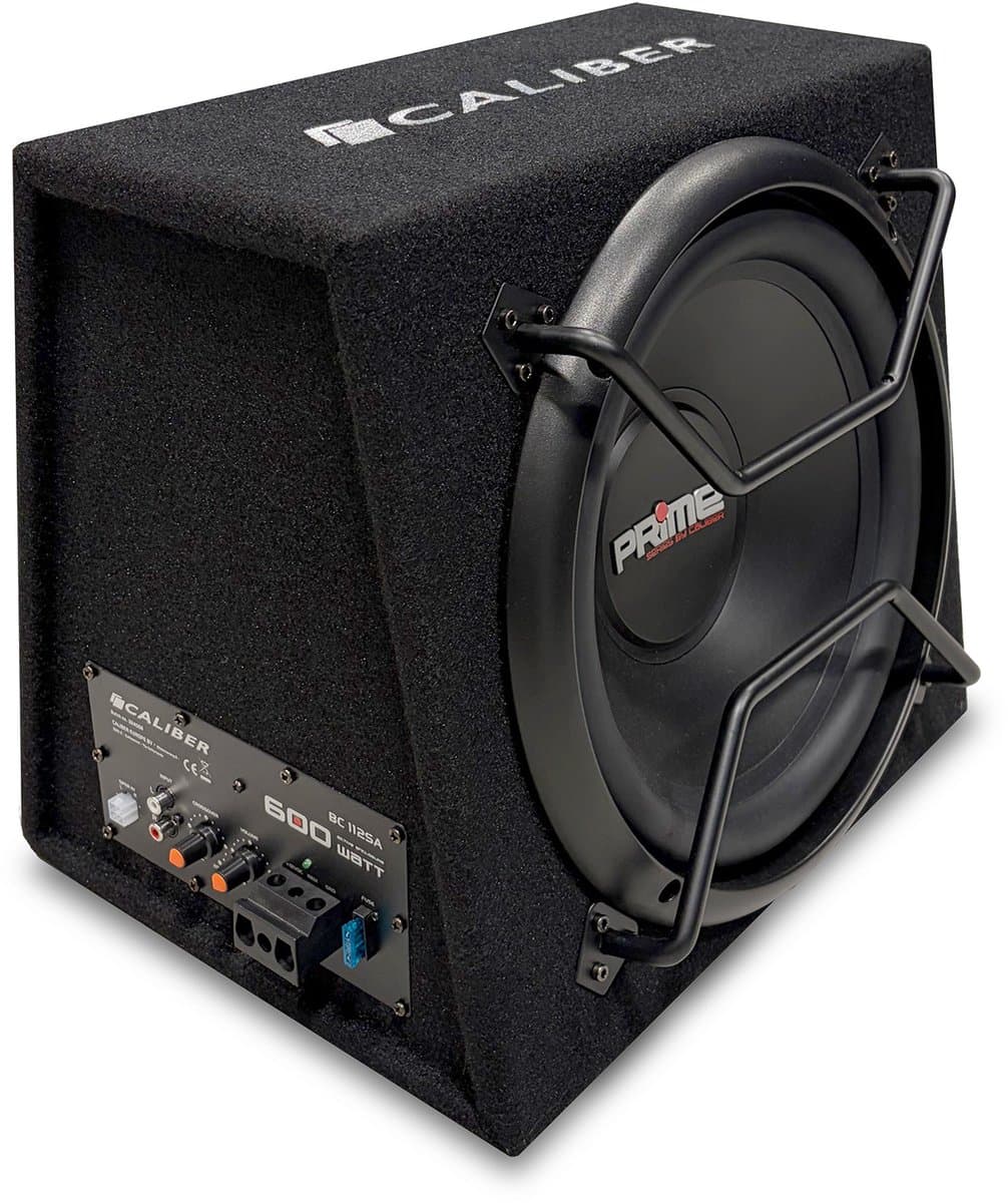 Caliber Subwoofer Auto - Subwoofer Auto met Versterker - 600 Watt Piekvermogen - 12 Inch Auto Subwoofer - 25 tot 3500 Hz Crossover RCA