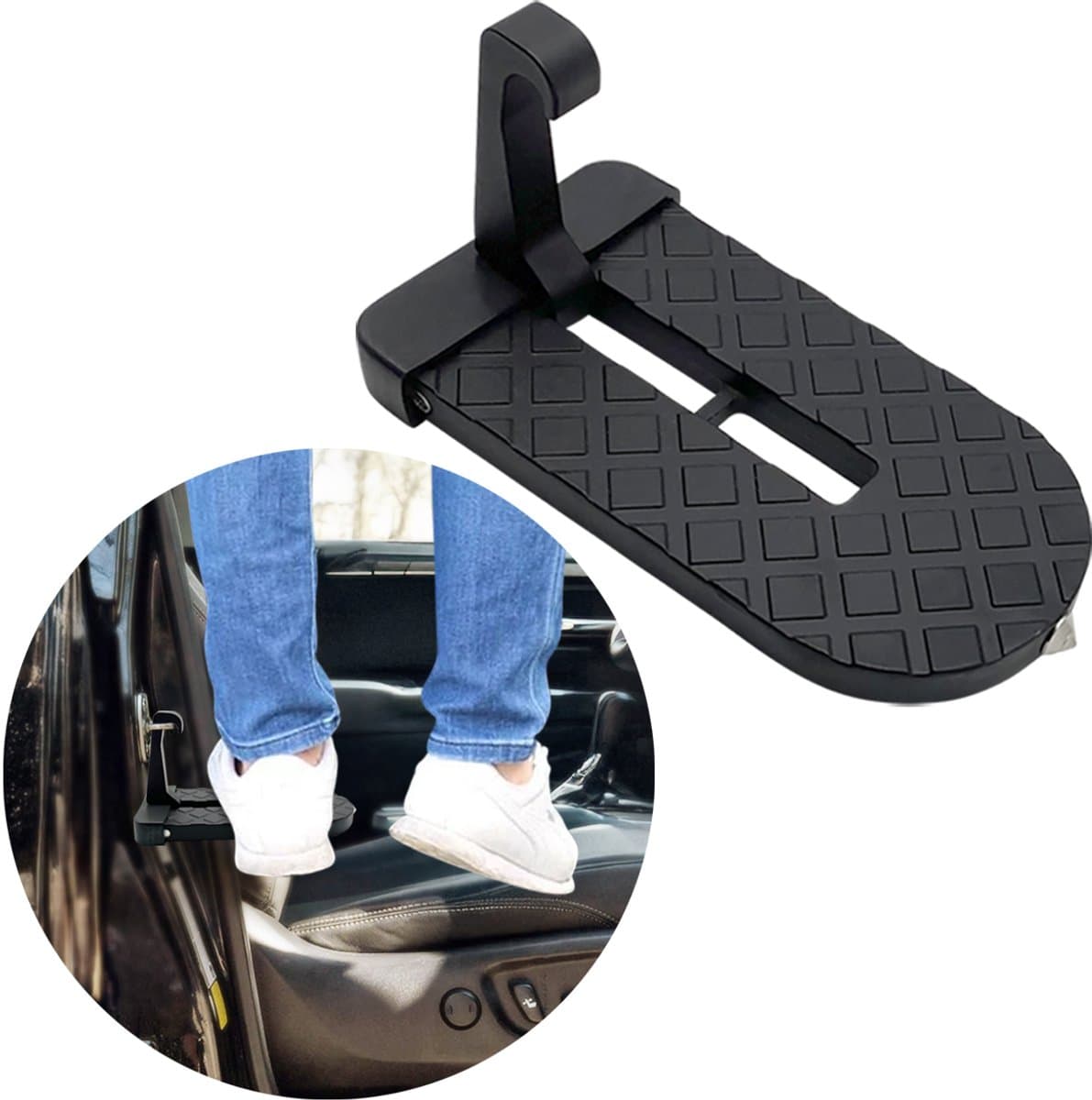 Purepeak Dakkoffer Opstap Auto met Veiligheidshamer - Max. 100 kg - Universeel - Antislip & Antikras