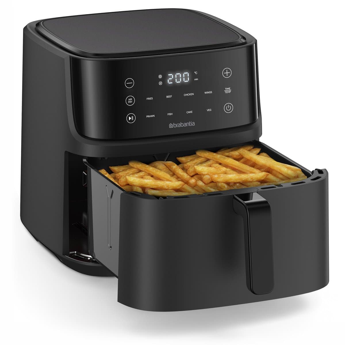 Brabantia Airfryer XXL - 7.6 liter - Digitaal Touchscreen - 8 Kookprogramma's - Tot 8 Personen - PFAS-Vrij - 80ºC tot 200ºC - 1700 Watt - BBEK1138