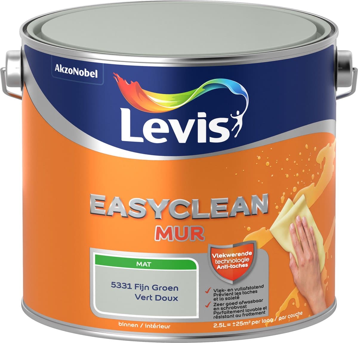 Levis - Easyclean Mur Mat - Fijn Groen - 2,5 L