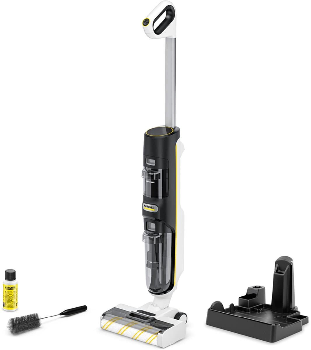 Kärcher FCV 4 vloerreiniger met zuigfunctie - 3-in-1 Xtra!Clean - Looptijd accu: 45 min - Oppervlakteprestatie 200 m² - Schoonwatertank 750 ml - Vuilwatertank 450 ml