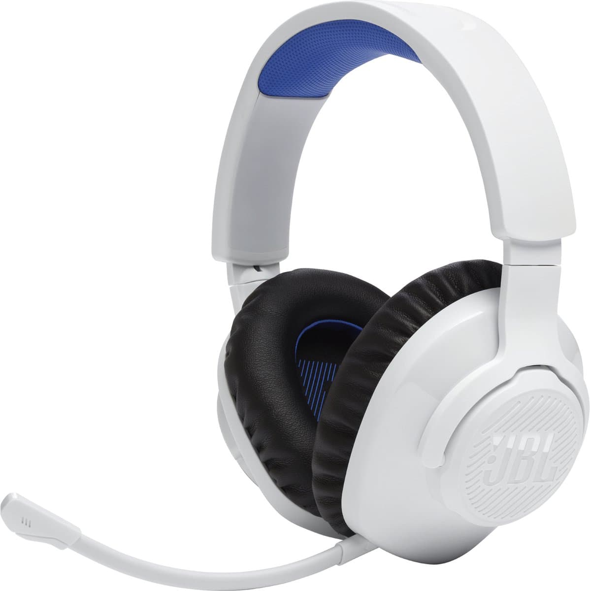 JBL Quantum 360P - Draadloze PlayStation Headset - 2.4GHz USB Dongle - JBL Quantum Surround - Lage Latency - Over-ear met Microfoon - 22 uur batterij - PS5 & PS4 - Wit/Blauw
