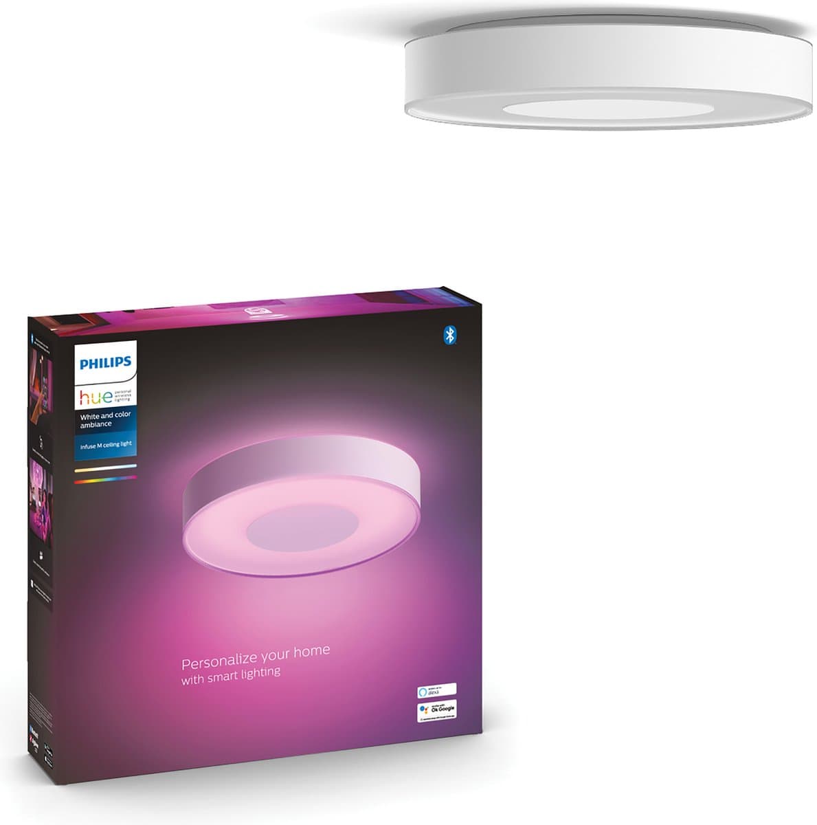 Philips Hue Infuse plafondlamp - wit en gekleurd licht - wit - 38cm