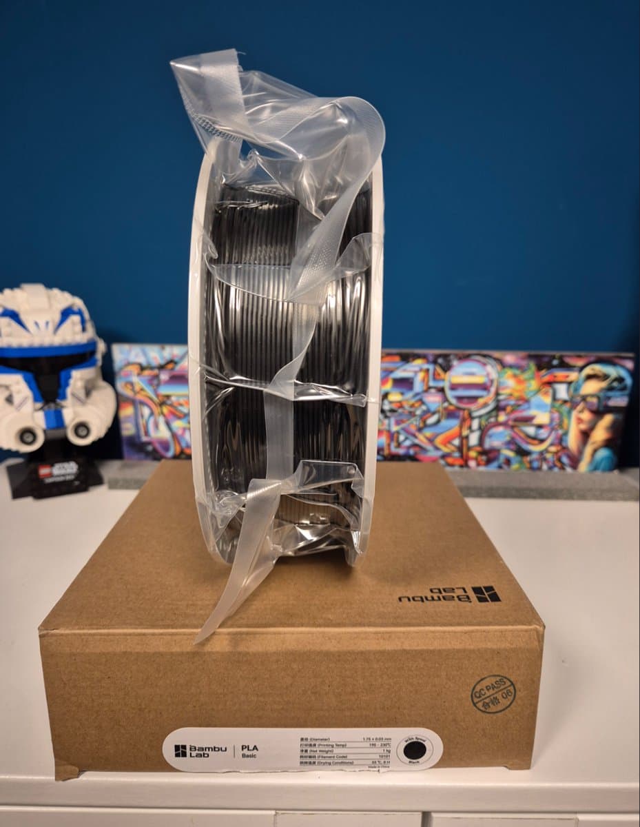 Bambu Lab PLA Basic Filament met Spoel – 1kg – Zwart