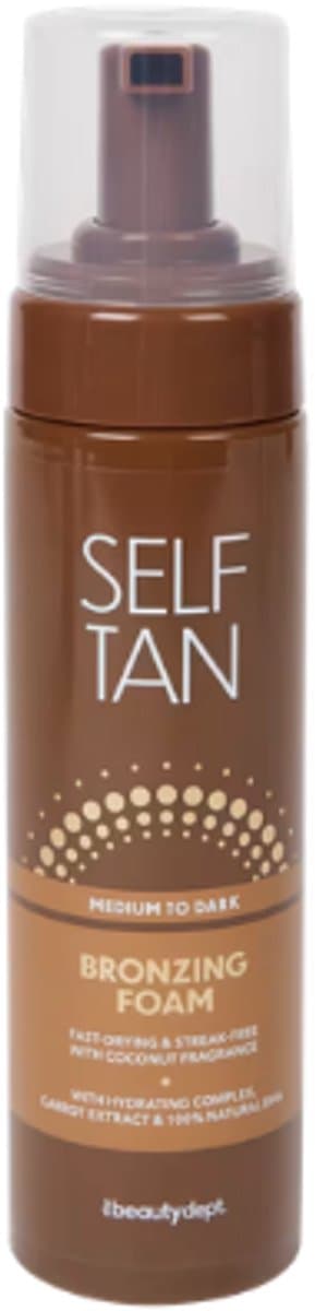 Zelfbruiner Schuim - The Beauty Dept - 200 ml - Medium tot Donker Bruin | Natuurlijk Ogende - Egale Bruining - Zelfbruiningsschuim