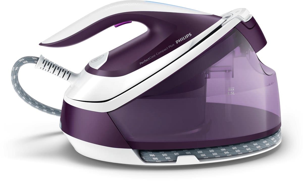 Philips Perfect Care Compact Plus GC7933/30 - Stoomgenerator - 1.5L Watertank - Paars / Wit