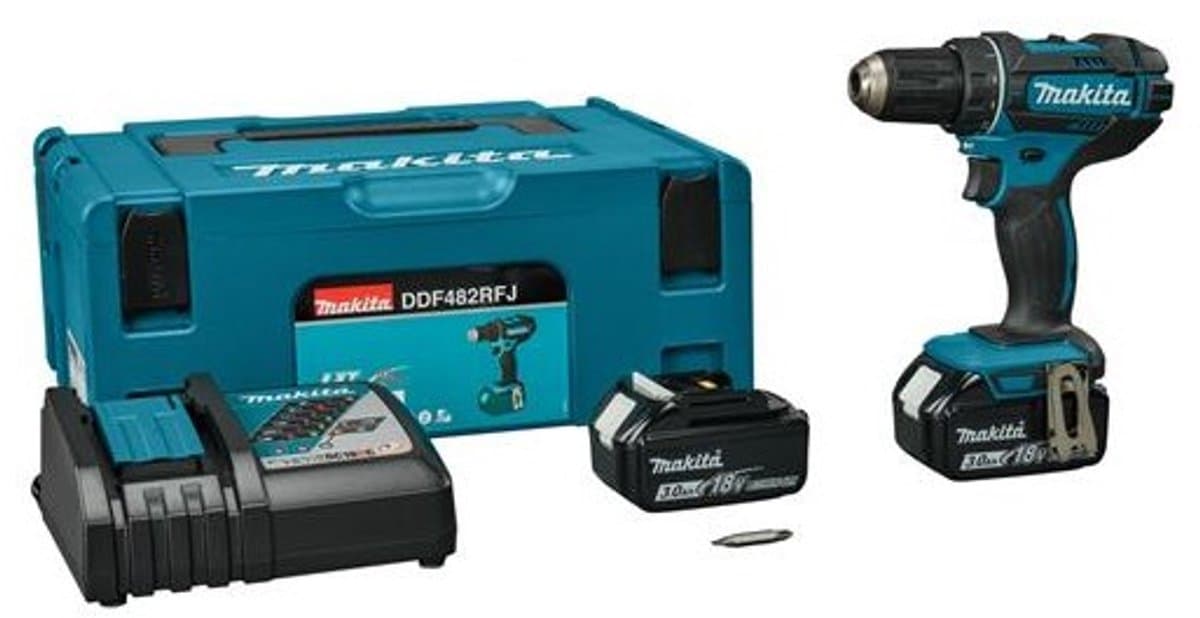 Makita DDF482RFJ 18V Li-Ion accuboor-/schroefmachine (2x3.0Ah accu)