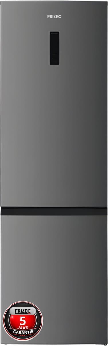 Frilec BONN388-NFD-040AIN - Koelvriescombinatie - Zuinig A-Label - 201 cm Hoog - Display - Fast Freeze - Multiflow - 5 Jaar Garantie - 377L - No Frost - Inox